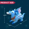 6ft Long LED Blue Dragon with Snowflake Decoration