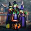 6ft Three Witch Around Cauldron Halloween Decoration