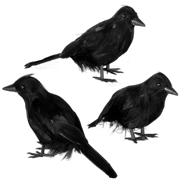 6pcs Halloween Crow Decorations