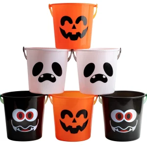 6pcs Trick Or Treat Halloween Candy Bucket