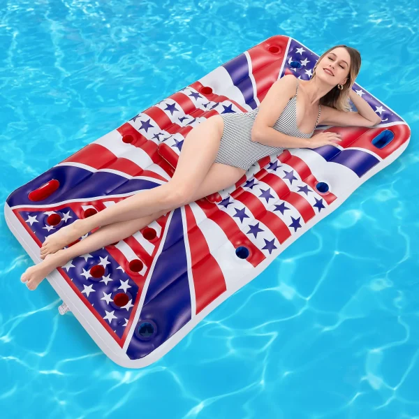 6x3ft Inflatable Pool Pong Float with Cooler