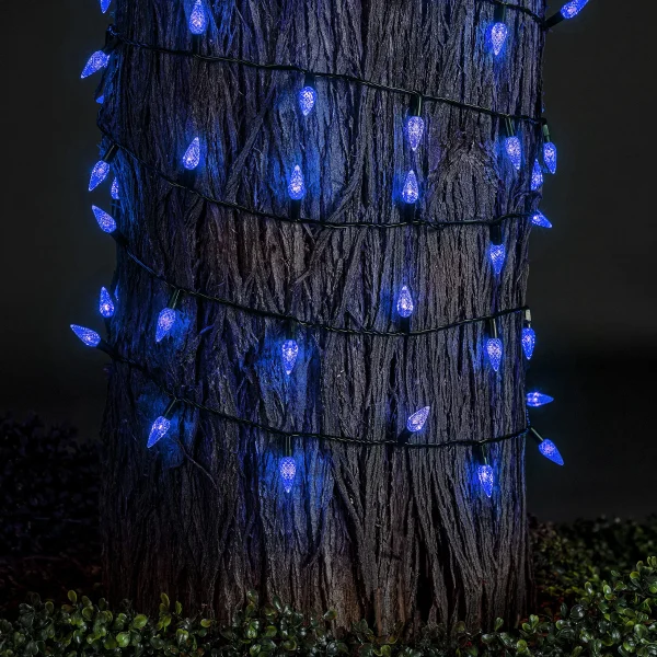 70-Count Blue LED Halloween String Lights 22.4ft (blue)
