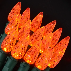 70-Count Orange LED Halloween String Lights 22.4ft