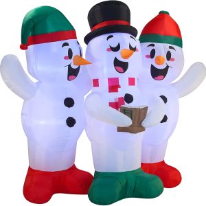 6ft Tall Inflatable Three Snowmen Caroling