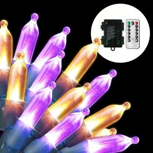 100-Count Purple LED Halloween String Lights 67.2ft