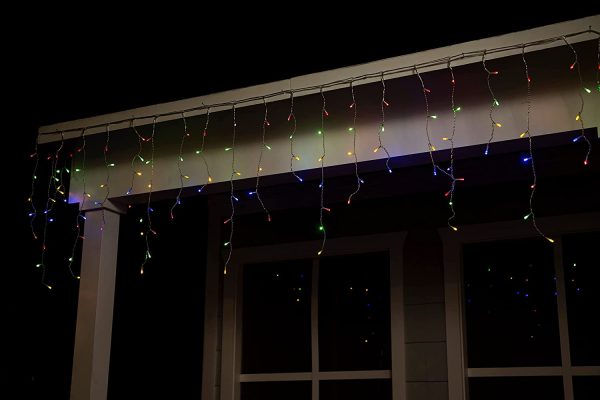 672 LED Color Changing Christmas Icicle Lights 49.6ft