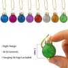 36pcs Mini Glitter Christmas Ball Ornaments