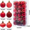 36pcs Red Shatterproof Christmas Ball Ornaments 1.57in