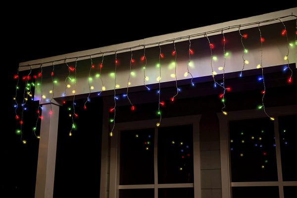 672 LED Color Changing Christmas Icicle Lights 49.6ft