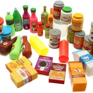 Play Food Grocery Cans, 30 Pcs