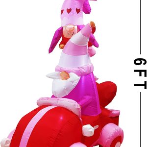 6ft Tall Inflatable Stacking Gnomes with LED Lights