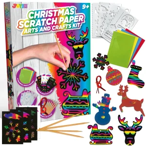 72Pcs Christmas Scratch Paper and Crafts Kit