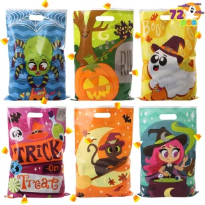 72pcs Plastic Halloween Goody Bags