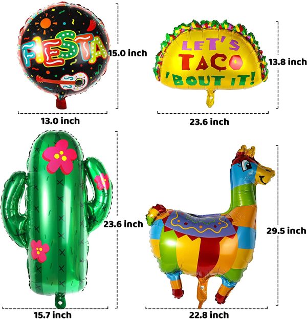 Party Fiesta Balloon Decor, 12 Pcs