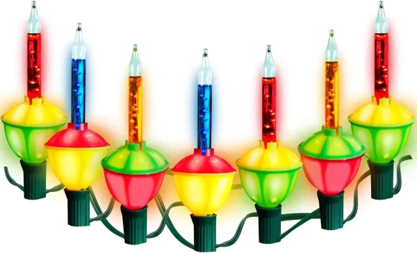 7 LED Multicolor Christmas Bubble String Lights 7ft
