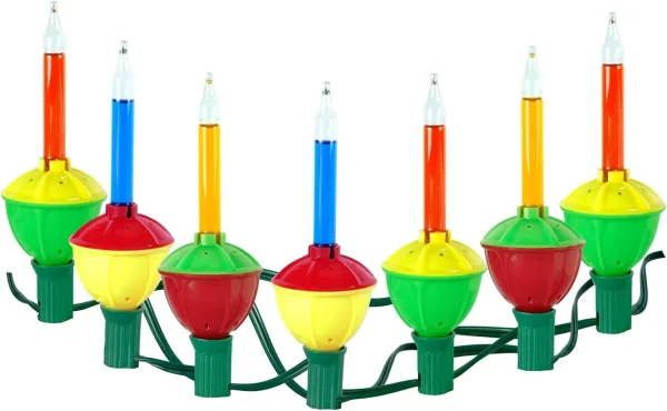 7 LED Multicolor Christmas Bubble String Lights 7ft