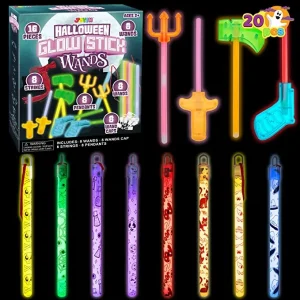 20pcs Halloween Glow Sticks Wand Set