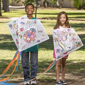 DIY Diamond Kite with Watercolor Pens and String