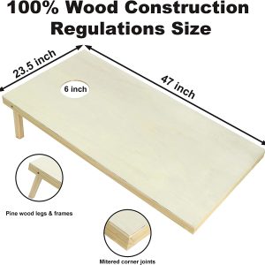 FIELDAY – Solid Wood Premium Cornhole Set 4’x2′ Game Boards
