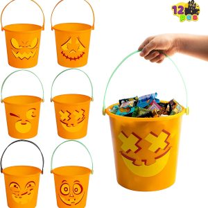 12Pcs Pumpkin Face Bucket Set