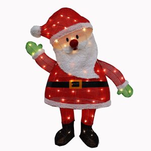 3ft LED Yard Light – Tinsel Santa