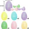 72Pcs Glittering Colorful Assortment Easter Egg Shells