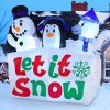 6ft Christmas Tall Inflatable Let-It-Snow Sign