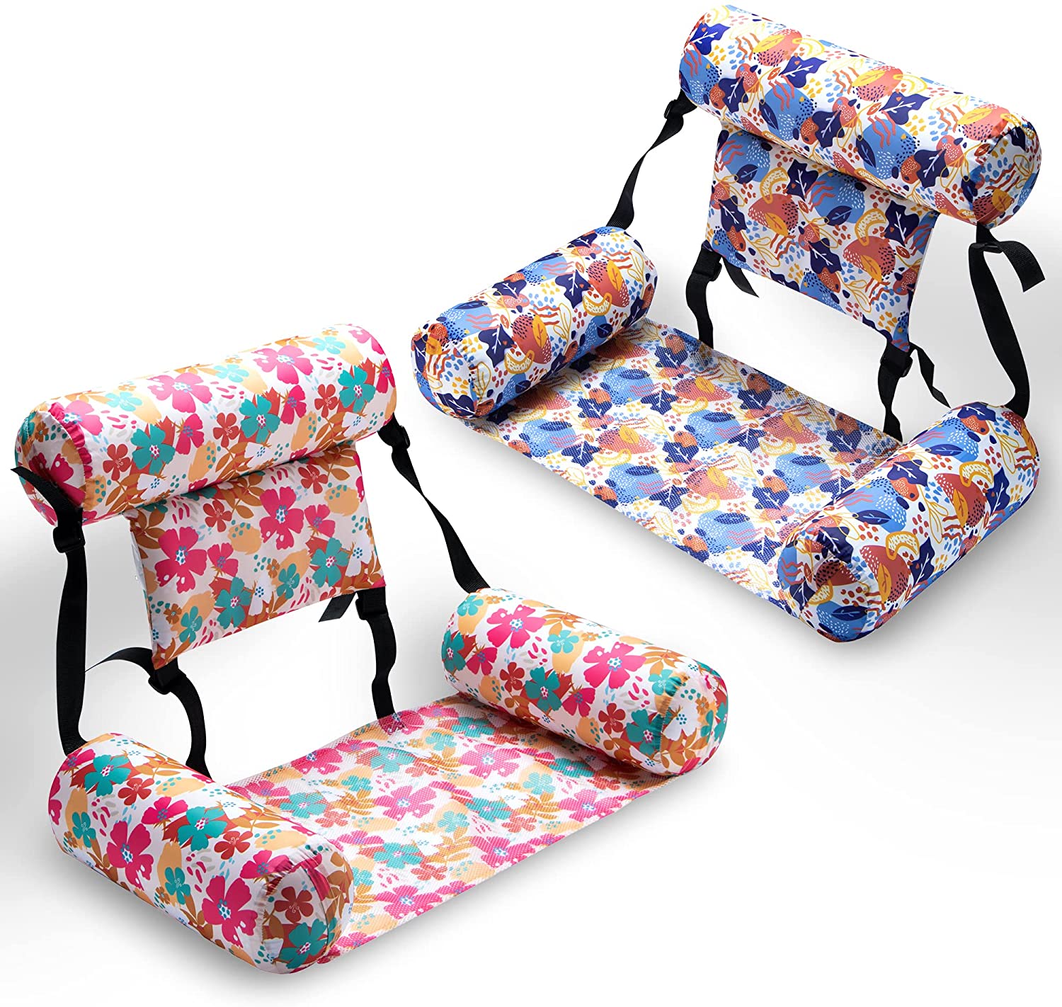 Flower Pattern Water Floating Chair, 2 Pack – SLOOSH