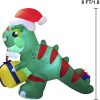 6ft LED Christmas Dinosaur Inflatable with a Gift