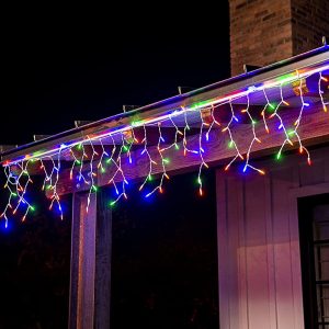3×150 LED Christmas Icicle Lights Multicolor
