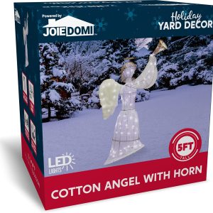 5ft LED Yard Light – Cotton Angel (Horn)