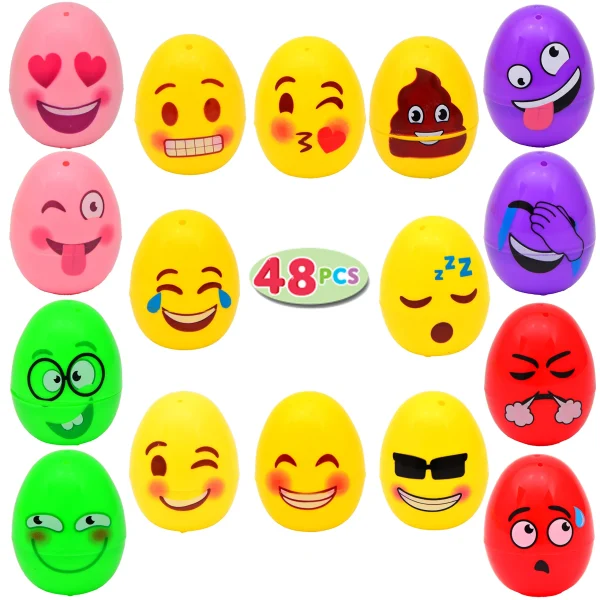 48Pcs Iconic Expression Easter Egg Shells