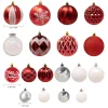 87pcs Red And White Christmas Ornaments