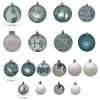 87pcs White and Baby Blue Christmas Ornaments