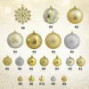88pcs Gold and Silver Christmas Tree Ball Ornaments