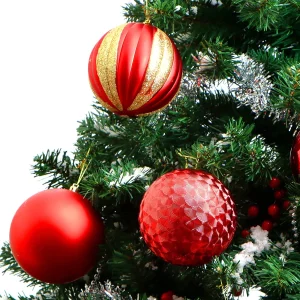 8pcs Shatterproof Red Christmas Ball Ornaments 3.94in