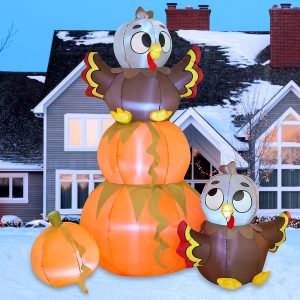 6ft Inflatable Stacking Pumpkin Turkey