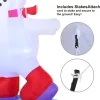 8ft Inflatable LED High Five Snowman Ice Skating