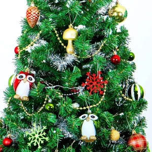 90pcs Red Green and Gold Christmas Ornaments
