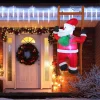 5.8ft Christmas Height Santa Climbing Inflatable with LED Lights
