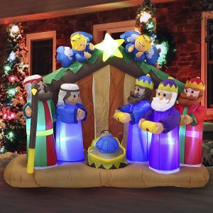 6ft Large Nativity Scene with Angels Inflatable