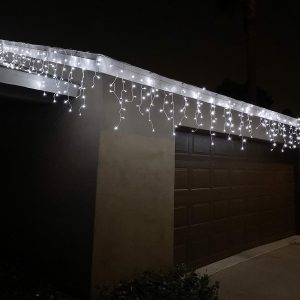 416 LED Christmas Lights Icicle Lights, Pure White