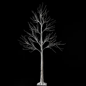 96 LED White Birch Tree Decoration with Lights 6ft