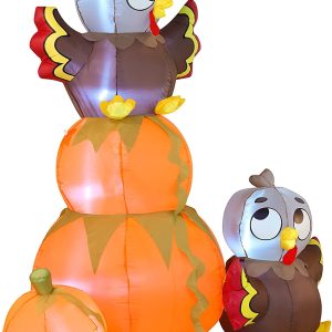 6ft Inflatable Stacking Pumpkin Turkey