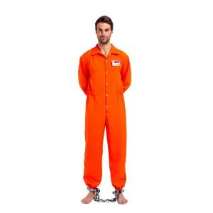 Adult Orange Jumpsuit Prisoner Halloween Costume