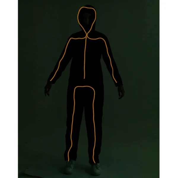 Adult Unisex LED Light Up Stick Figure Halloween Costume