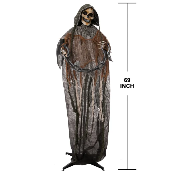 69in Animated Grim Reaper Decoration with Light up Eyes