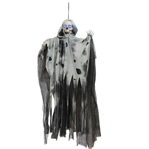 Animated Hanging Grim Reaper with LED Eyes 36in