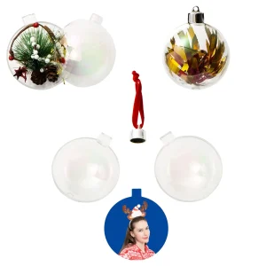 6pcs DIY Clear Christmas Ornament Balls