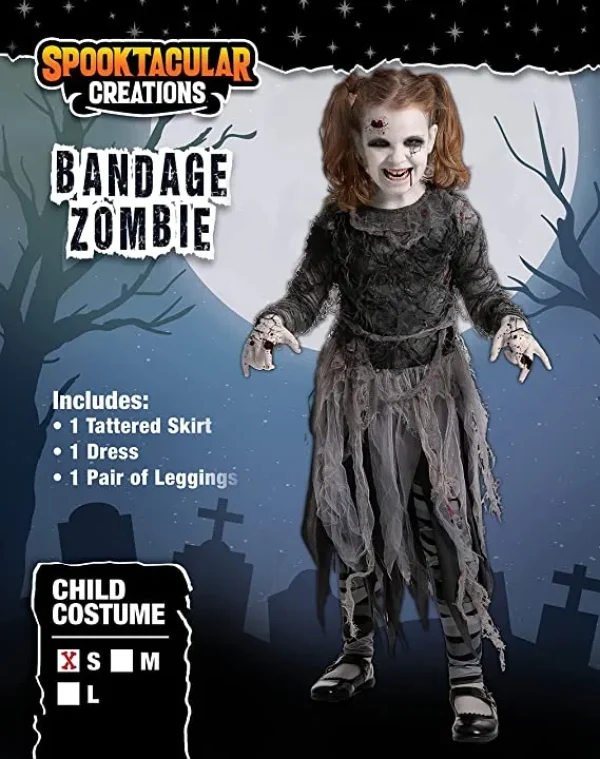 Girls Bandage Zombie Halloween Costume